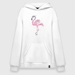 Толстовка-худи оверсайз Flamingo, цвет: белый