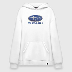 Толстовка-худи оверсайз SUBARU, цвет: белый