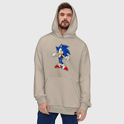 Толстовка-худи оверсайз Sonic, цвет: миндальный — фото 2