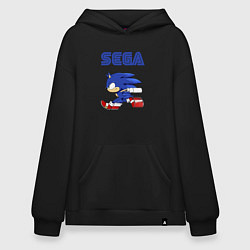 Толстовка-худи оверсайз SEGA, цвет: черный