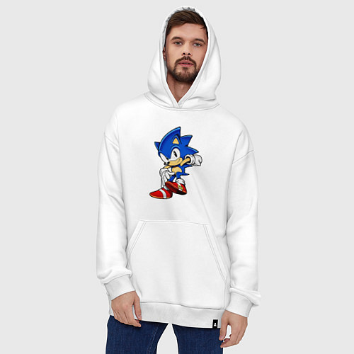 Худи оверсайз SONIC / Белый – фото 4