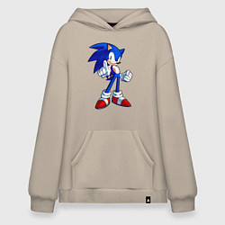 Толстовка-худи оверсайз SONIC, цвет: миндальный