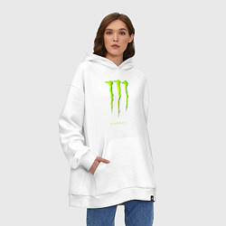 Толстовка-худи оверсайз MONSTER ENERGY, цвет: белый — фото 2