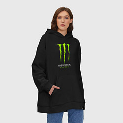 Толстовка-худи оверсайз MONSTER ENERGY, цвет: черный — фото 2
