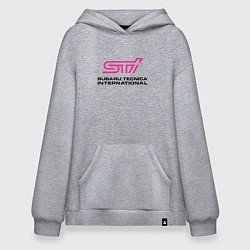 Толстовка-худи оверсайз SUBARU STI Z, цвет: меланж