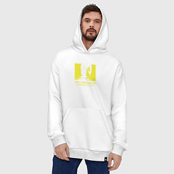 Толстовка-худи оверсайз VANSAMA OFFICIAL Yellow, цвет: белый — фото 2