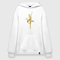 Толстовка-худи оверсайз Балерина, цвет: белый