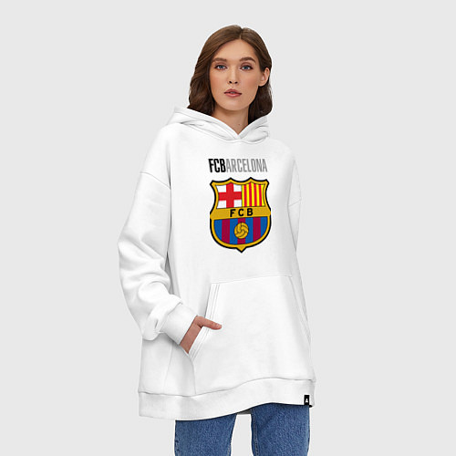 Худи оверсайз Barcelona FC / Белый – фото 3