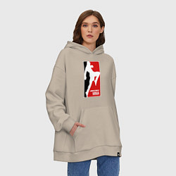 Толстовка-худи оверсайз MMA, цвет: миндальный — фото 2