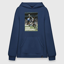 Толстовка-худи оверсайз Диего Армандо Марадона, цвет: тёмно-синий