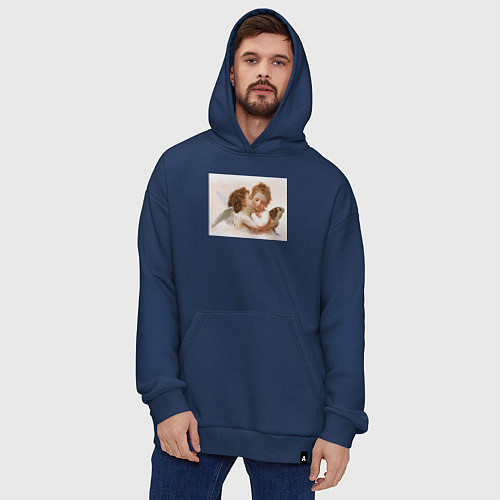 Худи оверсайз Ангелочки / Тёмно-синий – фото 4