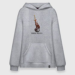 Толстовка-худи оверсайз Dark Souls - Bonfire, цвет: меланж