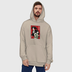 Толстовка-худи оверсайз Дороро Dororo, цвет: миндальный — фото 2