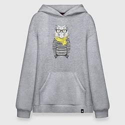Худи оверсайз Hipster Cat