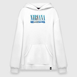 Толстовка-худи оверсайз Nirvana Нирвана Рок Rock, цвет: белый