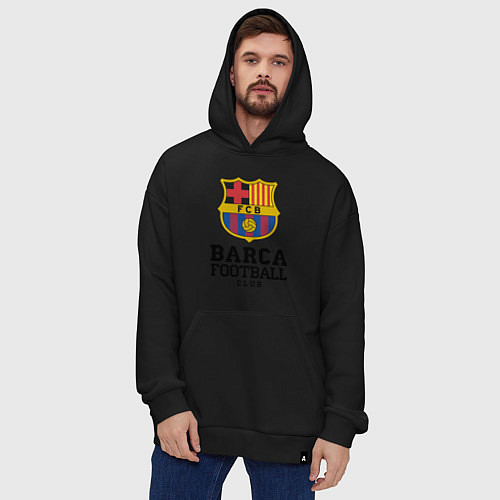 Худи оверсайз Barcelona Football Club / Черный – фото 4