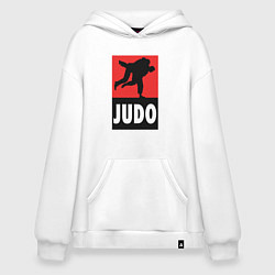 Толстовка-худи оверсайз Judo, цвет: белый