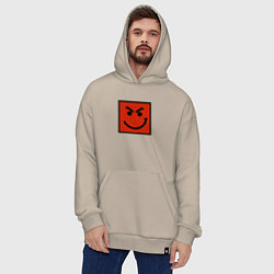 Толстовка-худи оверсайз BON JOVI HAVE A NICE DAY SMILE LOGO, цвет: миндальный — фото 2
