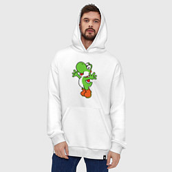 Толстовка-худи оверсайз Yoshi, цвет: белый — фото 2
