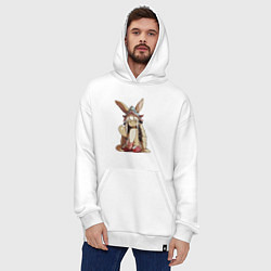 Толстовка-худи оверсайз Made in abbys, цвет: белый — фото 2