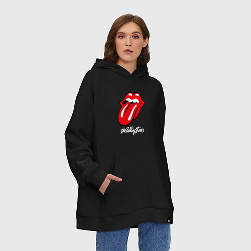 Худи оверсайз Rolling Stones Роллинг Стоунз / Черный – фото 3