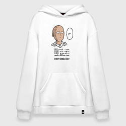Худи оверсайз Список тренировки Сайтама One Punch-Man