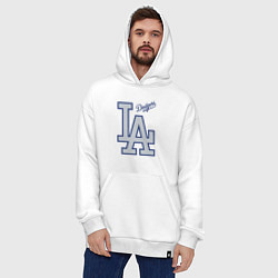 Толстовка-худи оверсайз Los Angeles Dodgers - baseball team, цвет: белый — фото 2