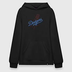 Толстовка-худи оверсайз Los Angeles Dodgers baseball, цвет: черный