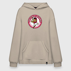 Толстовка-худи оверсайз Buffalo Bisons - baseball team, цвет: миндальный
