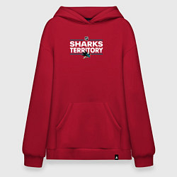 Толстовка-худи оверсайз SHARKS TERRITORY САН-ХОСЕ ШАРКС, цвет: красный