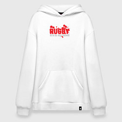 Худи оверсайз Регби в моей крови