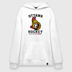 Толстовка-худи оверсайз OTTAWA SENATORS ОТТАВА СЕНАТОРЗ, цвет: белый