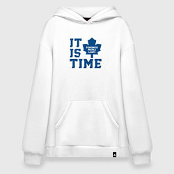 Толстовка-худи оверсайз It is Toronto Maple Leafs Time, Торонто Мейпл Лифс, цвет: белый