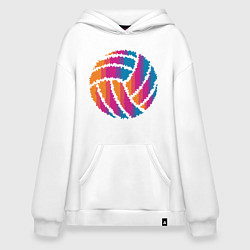 Толстовка-худи оверсайз Ball Volleyball, цвет: белый