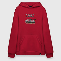 Толстовка-худи оверсайз Audi Racing team, цвет: красный