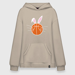 Толстовка-худи оверсайз Basketball Bunny, цвет: миндальный
