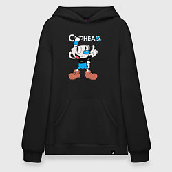 Худи оверсайз Синяя чашка Cuphead