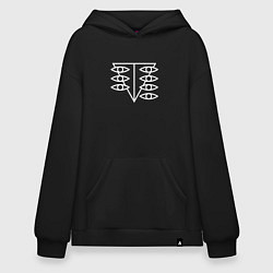 Толстовка-худи оверсайз Seele logo, цвет: черный