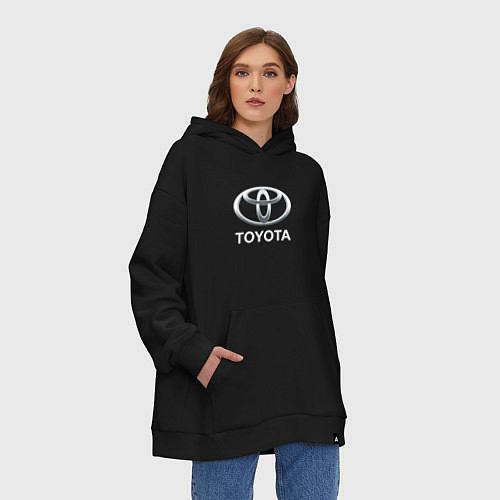 Худи оверсайз TOYOTA 3D Logo / Черный – фото 3