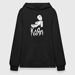 Толстовка-худи оверсайз Korn КоРн, цвет: черный