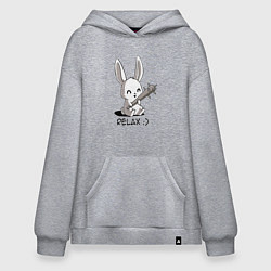 Худи оверсайз Милый зайчик с дубинкой