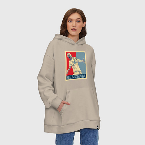 Худи оверсайз Madrid - Benzema / Миндальный – фото 3