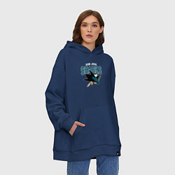Толстовка-худи оверсайз SAN JOSE SHARKS NHL, цвет: тёмно-синий — фото 2