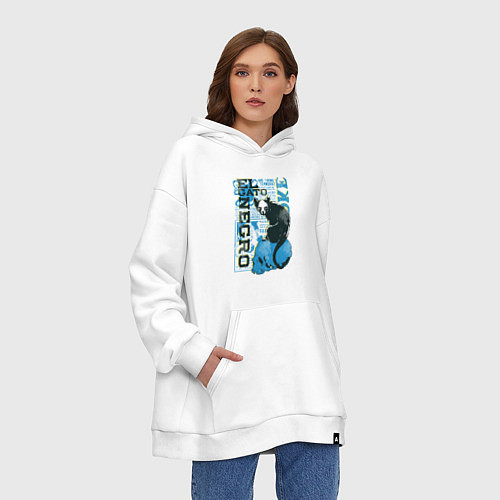 Худи оверсайз Футболка с изображением черепа кошки / Белый – фото 3