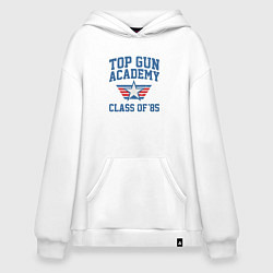 Толстовка-худи оверсайз TOP GUN Academy Class of 85, цвет: белый