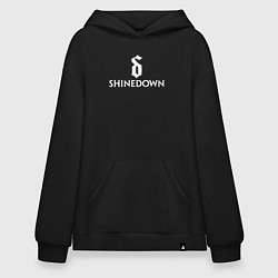 Толстовка-худи оверсайз Shinedown логотип с эмблемой, цвет: черный