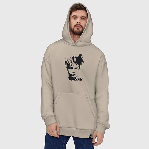 Худи оверсайз XXXTENTACION Look At Me / Миндальный – фото 4