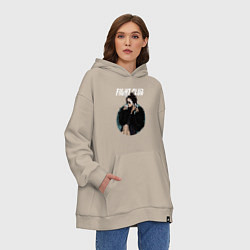 Толстовка-худи оверсайз Helena Bonham Carter, цвет: миндальный — фото 2
