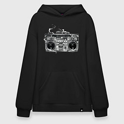 Толстовка-худи оверсайз Wu-Tang Boombox, цвет: черный