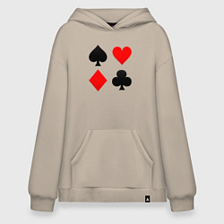 Худи оверсайз Четыре масти игральных карт